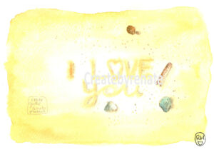 I Love You met schelpje Nr. 5